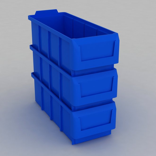 1 Palette mit 480 Sichtboxen mit Etikettenhalter