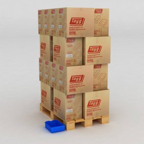 1 Palette mit 240 Sichtboxen mit Etikettenhalter