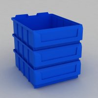 1 Karton mit 10 Sichtboxen mit Etikettenhalter