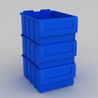 1 Karton mit 8 Sichtboxen mit Etikettenhalter