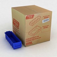 1 Karton mit 20 Sichtboxen mit Etikettenhalter