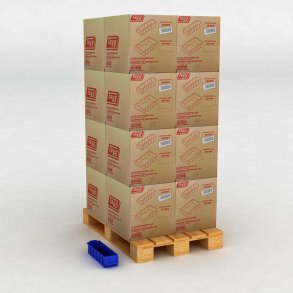 1 Palette mit 320 Sichtboxen mit Etikettenhalter