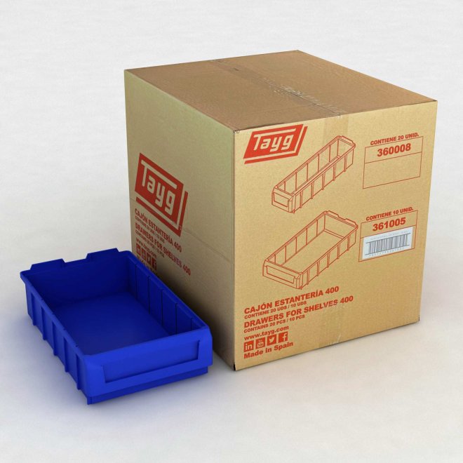 1 Karton mit 10 Sichtboxen mit Etikettenhalter