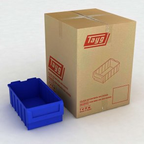 1 Karton mit 8 Sichtboxen mit Etikettenhalter