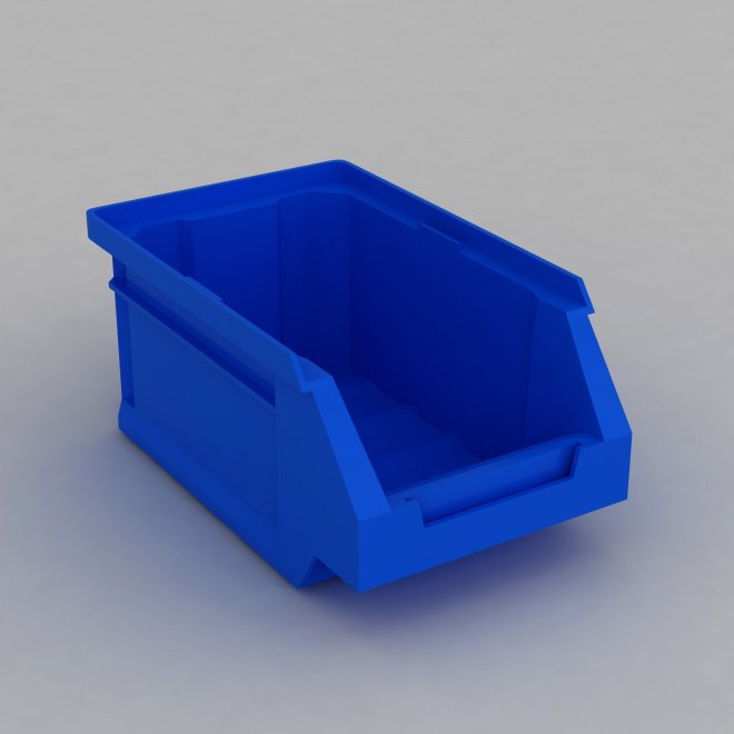 1 Palette mit 1680 Sichtboxen in blau