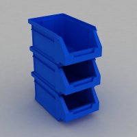 1 Palette mit 1680 Sichtboxen in blau