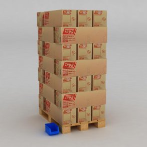 1 Palette mit 420 Sichtboxen in blau