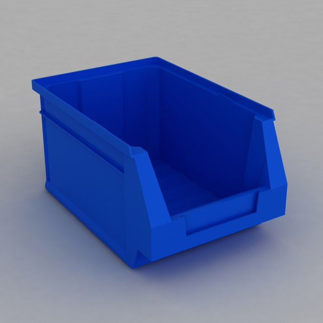 1 Palette mit 420 Sichtboxen in blau