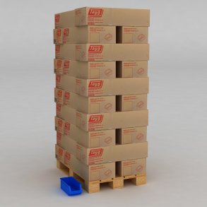 1 Palette mit 300 Sichtboxen in blau