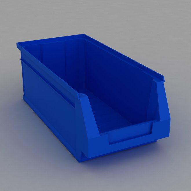 1 Palette mit 300 Sichtboxen in blau