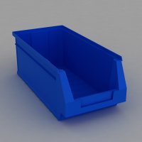 1 Karton mit 10 Sichtboxen in blau