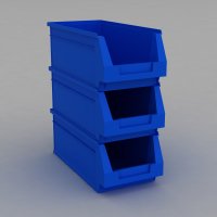 1 Palette mit 300 Sichtboxen in blau