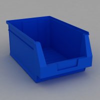 1 Palette mit 180 Sichtboxen in blau