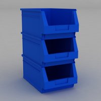 1 Palette mit 180 Sichtboxen in blau