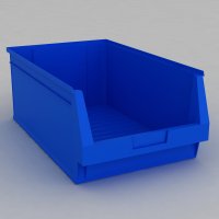 1 Palette mit 48 Sichtboxen in blau