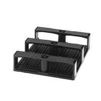 Halvpall i svart plast