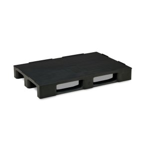 Europall i svart plast med plan ovansida