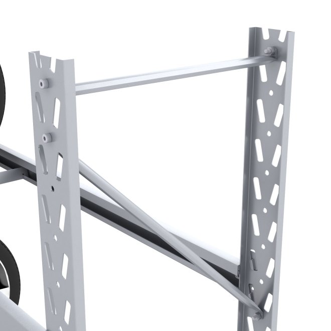 Däckställ 4 fack med 3 bärlag (108 däck)