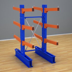 Schweres Kragarmregal 1 Feld mit 3 Ebenen