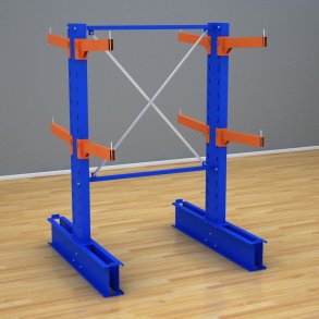 Schweres Kragarmregal 1 Feld mit 2 Ebenen