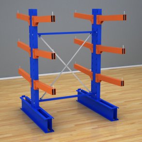 Schweres Kragarmregal 1 Feld mit 3 Ebenen
