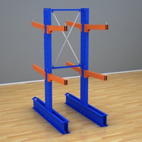 Schweres Kragarmregal 1 Feld mit 2 Ebenen