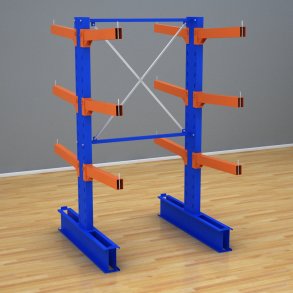 Schweres Kragarmregal 1 Feld mit 3 Ebenen