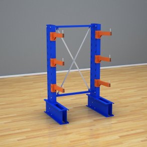 Schweres Kragarmregal 1 Feld mit 3 Ebenen