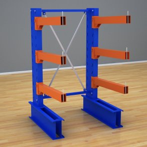 Schweres Kragarmregal 1 Feld mit 3 Ebenen