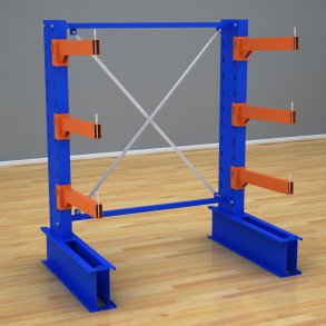 Schweres Kragarmregal 1 Feld mit 3 Ebenen