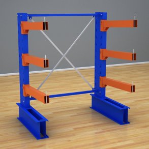 Schweres Kragarmregal 1 Feld mit 3 Ebenen