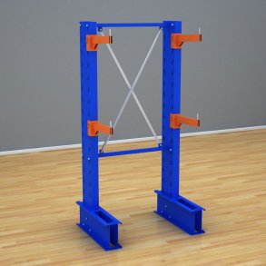 Schweres Kragarmregal 1 Feld mit 2 Ebenen