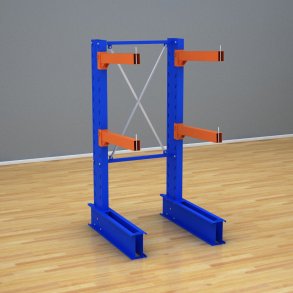 Schweres Kragarmregal 1 Feld mit 2 Ebenen