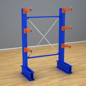 Schweres Kragarmregal 1 Feld mit 3 Ebenen