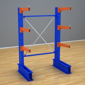 Schweres Kragarmregal 1 Feld mit 3 Ebenen