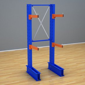 Schweres Kragarmregal 1 Feld mit 2 Ebenen