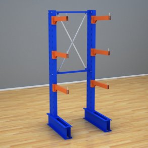 Schweres Kragarmregal 1 Feld mit 3 Ebenen