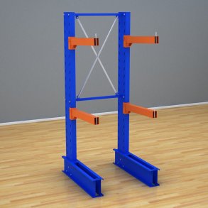 Schweres Kragarmregal 1 Feld mit 2 Ebenen