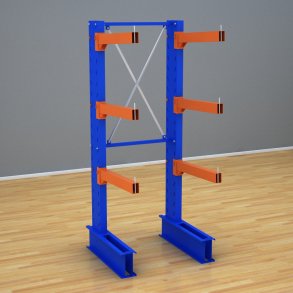 Schweres Kragarmregal 1 Feld mit 3 Ebenen