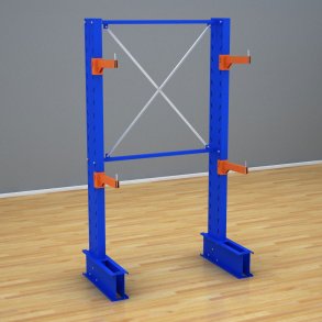 Schweres Kragarmregal 1 Feld mit 2 Ebenen