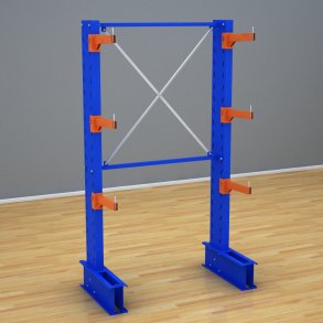 Schweres Kragarmregal 1 Feld mit 3 Ebenen