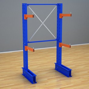 Schweres Kragarmregal 1 Feld mit 2 Ebenen