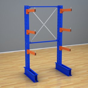 Schweres Kragarmregal 1 Feld mit 2 Ebenen