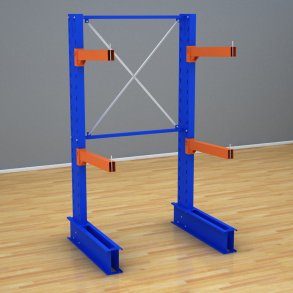 Schweres Kragarmregal 1 Feld mit 2 Ebenen