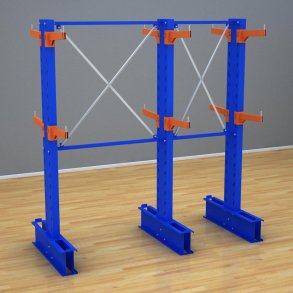 Schweres Kragarmregal 2 Felder mit 2 Ebenen