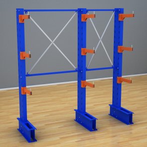 Schweres Kragarmregal 2 Felder mit 3 Ebenen