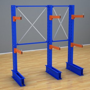 Schweres Kragarmregal 2 Felder mit 2 Ebenen