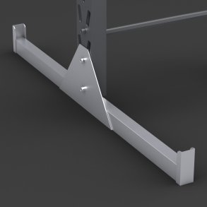 Fuß für leichtes Kragarmregal einseitig, doppelseitig