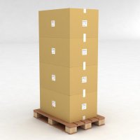 1 Palette mit 96 Regalboxen mit Etikettenhalter