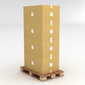 1 Palette mit 96 Regalboxen mit Etikettenhalter